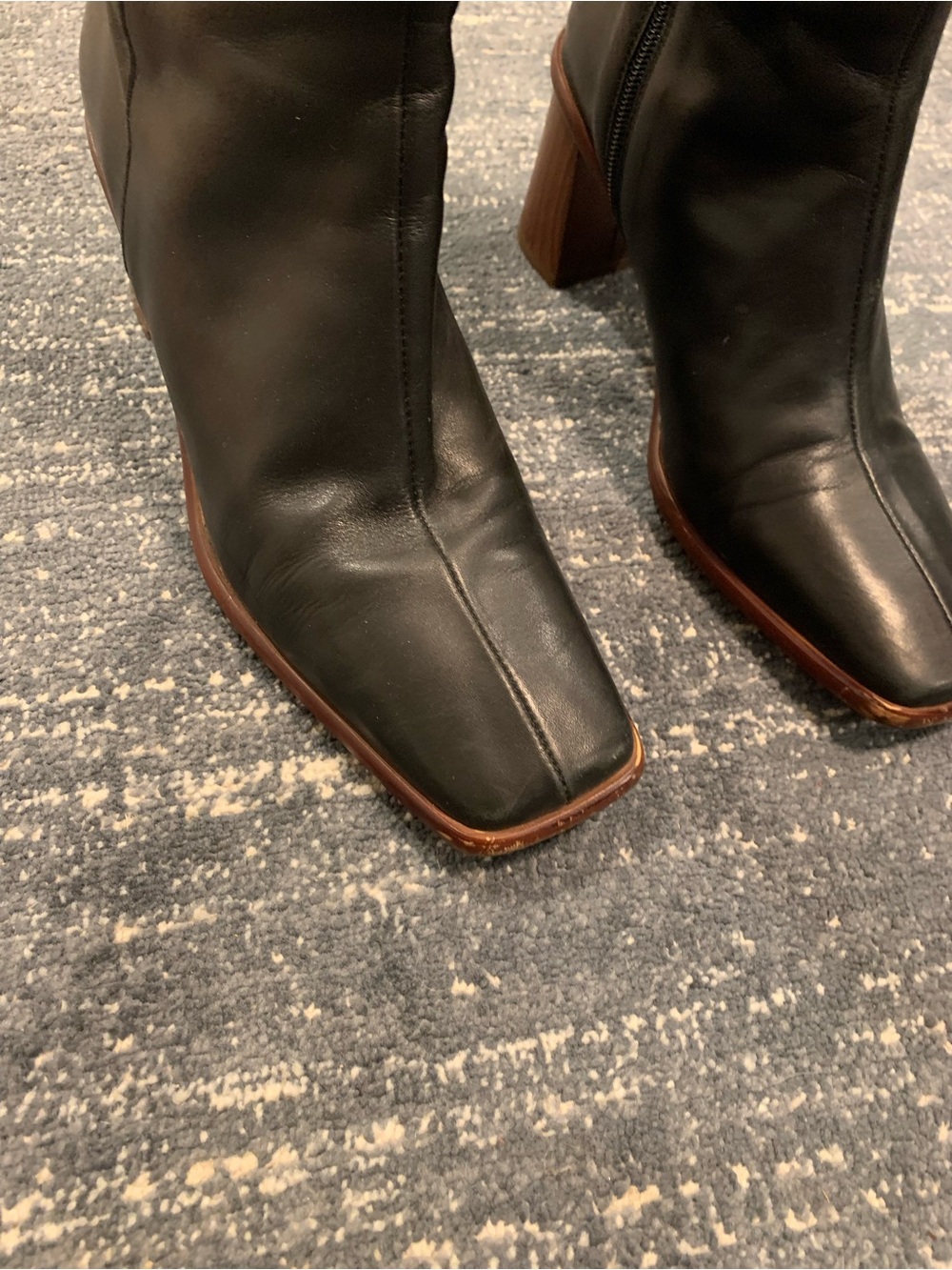ALOHAS East Black Leather Boots, comfortable heels - Picture 11 of 12